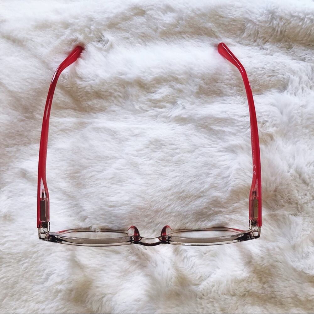 Lexi Red & Brown Round Rim Reader Glasses - Picture 7 of 12